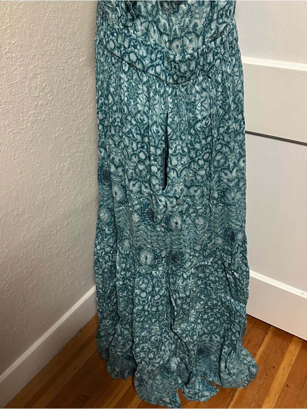Sundance Mystical Mosaics Long Tiered Ruffle Maxi Dress - Picture 7 of 10